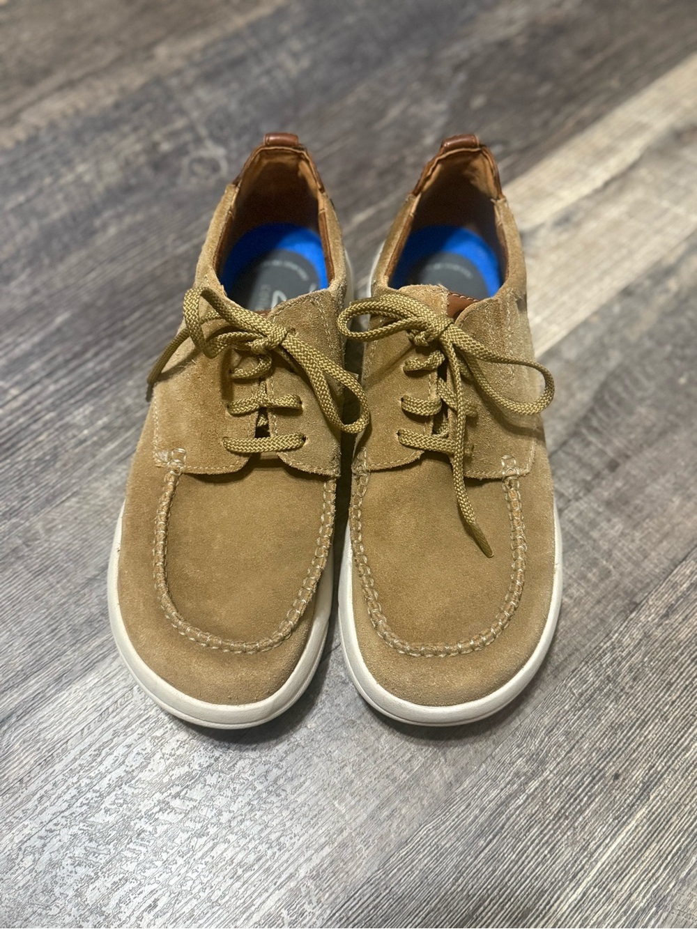 Clarks Driftway Low Suede Boat Shoes Men’s Size 11 M Tan